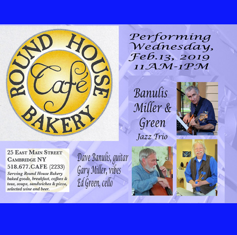 Banulis, Miller & Green Jazz Trio at Round House Bakery Cafe